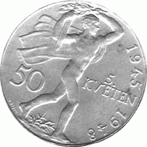 50 Korun, Tschechoslowakei, 1948, Mairevolution