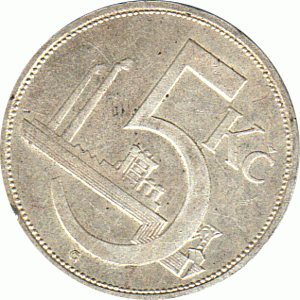 5 Korun, Tschechoslowakei, 1929