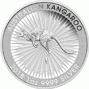 Känguru 1 Unze Silber 2018