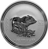 Lunar I Silbermünze Australien Schwein 1/2 Kilo 2007 Perth Mint