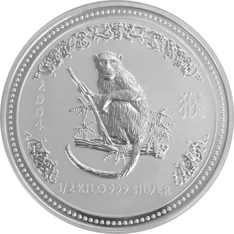 Lunar I Silbermünze Australien Affe 1/2 Kilo 2004 Perth Mint