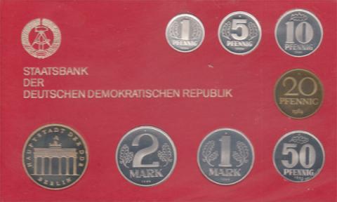 DDR KMS Kursmünzensatz PP 1984 Brandenburger Tor