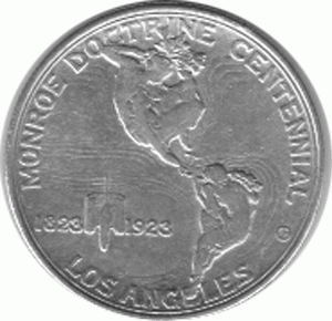 Halve Dollar 1923 Monroe Diktrin 1/2 Silber Dollar