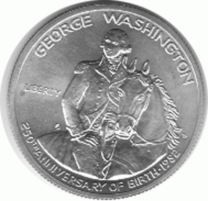 Halve Dollar 1982 Washington 1/2 Silber Dollar