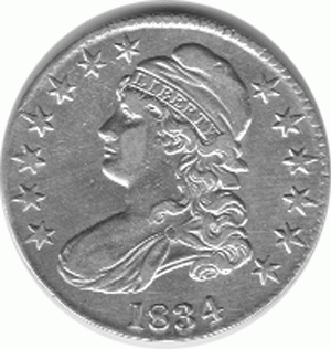 Halve Dollar 1794-1839 Capped Bust Liberty 1/2 Silber Dollar