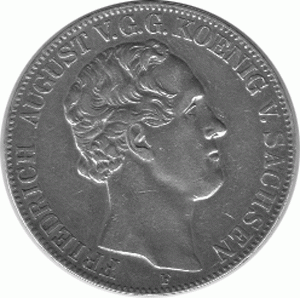 Altdeutschland Sachsen Friedrich August Doppeltaler 1852