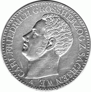 Altdeutschland Taler 1841 Sachsen Weimar Eisenach Carl Friedrich
