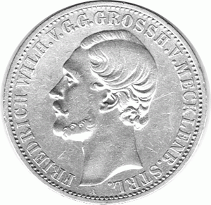 Altdeutschland Mecklenburg Strelitz Taler 1870