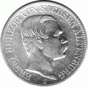 Altdeutschland Sachsen Altenburg Ernst Herzog 1858