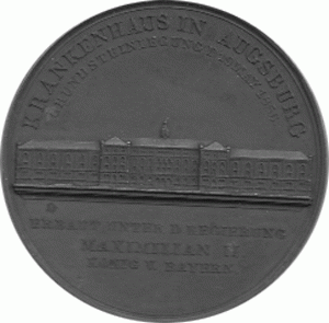 Altdeutschland Bayern Krankenhaus Augsburg 1856 Maximilian II
