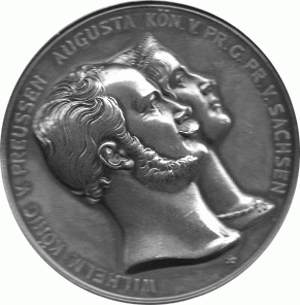 Preussen Wilhelm Medaille 1861-1888 Silberhochzeit
