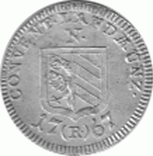 Altdeutschland Nürnberg 2 1/2 Kreuzer 1767 