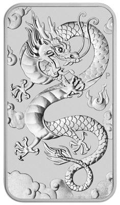 Drache Rectangle Silberbarren 2019