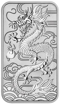 Drache Rectangle Silberbarren 2018