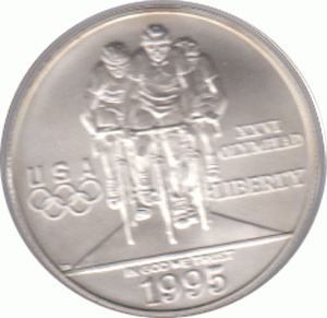 USA, 1 Dollar 1995, Radfahren