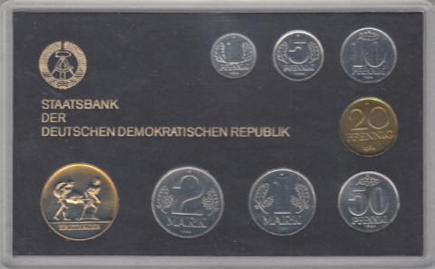 DDR KMS Kursmünzensatz ST 1984 Erzträger