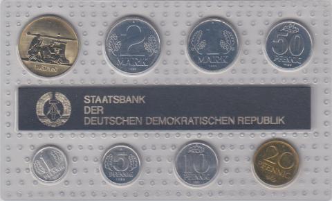 DDR KMS Kursmünzensatz ST 1989 Prägen