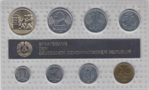 DDR KMS Kursmünzensatz ST 1988 Strecken