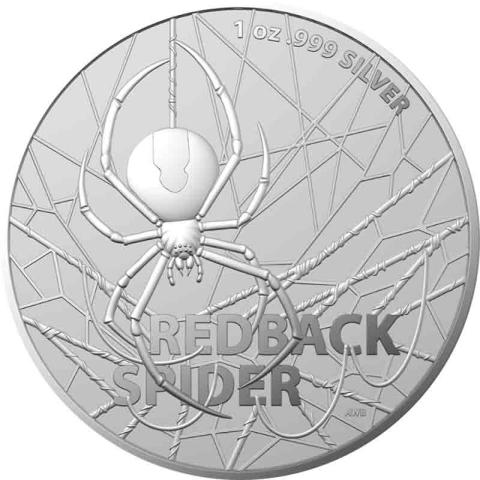 Australian Dangerous Red Back Spider 1 Unze Silbermünze 2020