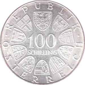 100 Schilling Silbermünzen Österreich 1991-2001