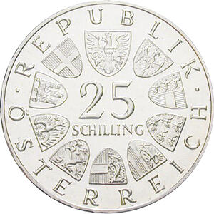 25 Schilling Silbermünzen Österreich