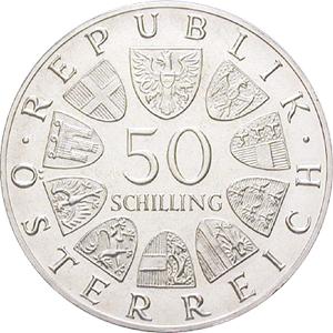 50 Schilling Silbermünzen Österreich 1959-1973