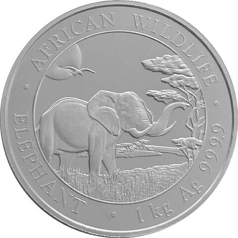 Somalia Elefant 1 Kilo Silber 2019