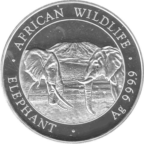 Somalia Elefant 2 Unzen Silber 2020