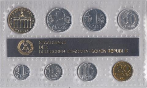 DDR KMS Kursmünzensatz ST 1987