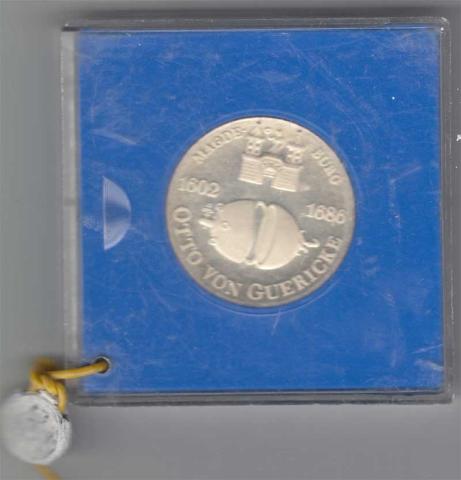 DDR 1977 10 Mark Silber Gedenkmünze Otto Guericke PP verplombt