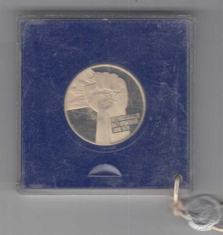 DDR 1978 5 Mark Silber Gedenkmünze Antiapardheid PP verplombt