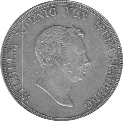 Altdeutschland Württemberg Kronen Thaler Wilhelm 1827