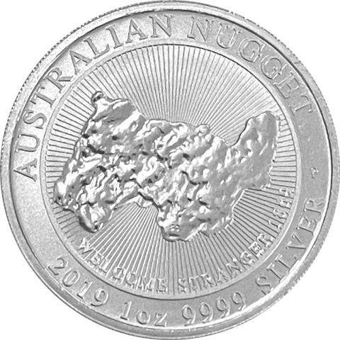 Australian Nugget Silber 1 Unze 2019 Welcome Stranger