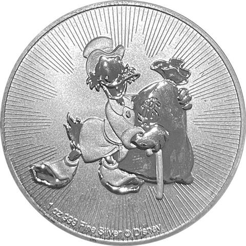 Disney Silbermünzen Dagobert Scrooge McDuck 2018 1 Unze