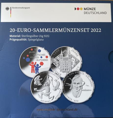 20 Euro Sammlermünzen 2022