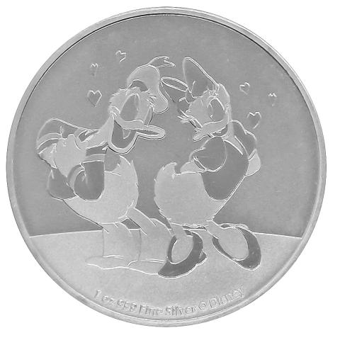 Disney Silbermünzen Donald & Daisy 1 Unze 