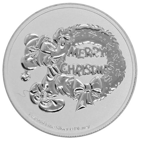 Disney Silbermünzen Mickey Merry Christmas 1 Unze 