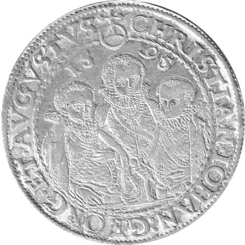 Sachsen Silber Taler 1595 Sachsen-Albertinische Linie Christian Johann Georg August