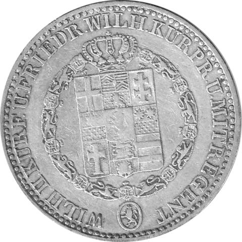 Altdeutschland Hessen Kassel 1 Taler 1836 Wilhelm II und Kurprinz Friedrich Wilhelm als Mitregent