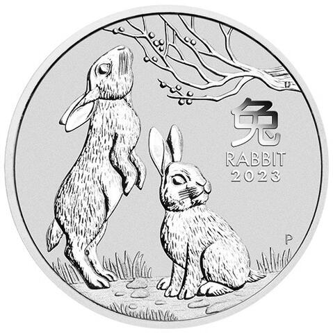 Lunar III Silbermünze Australien Hase 1 Unze 2023
