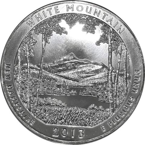 America the Beautiful 5 Unzen Silber White Mountain New Hampshire