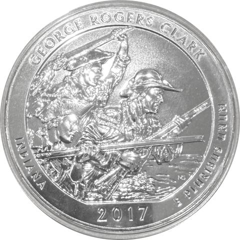 America the Beautiful 5 Unzen Silber George Rogers Clark 2017