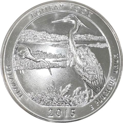 America the Beautiful 5 Unzen Silber Bombay Hook 2015