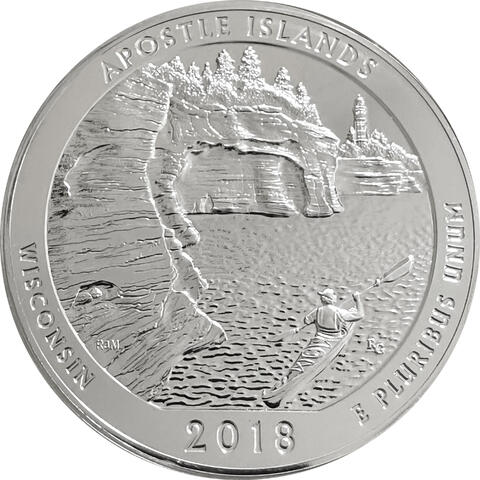 America the Beautiful 5 Unzen Silber Apostle Islands 2018