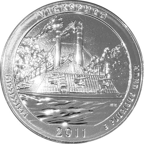 America the Beautiful 5 Unzen Silber Vicksburg 2011