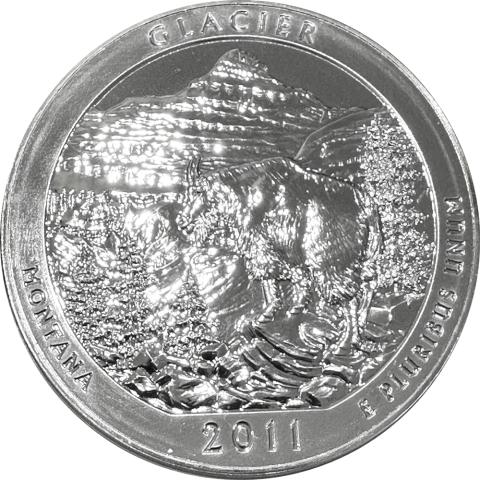 America the Beautiful 5 Unzen Silber Glacier 2011