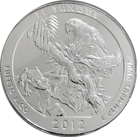 America the Beautiful 5 Unzen Silber El Yunque 2012