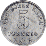 Kursmünze 5 Pfennig