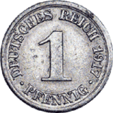 Kursmünze 1 Pfennig