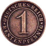 Kursmünze 1 Pfennig